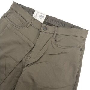 English Laundry Pants Mens 32x31.5 (Tag 32x32) Tan Straight Fit Slim Stretch NEW